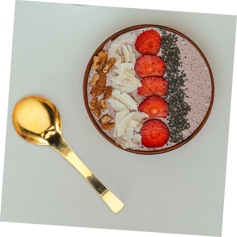 Brass Soup Spoon Deepened Design Thick Handle Large Serving Ladle for Soups and Stews - Image 5