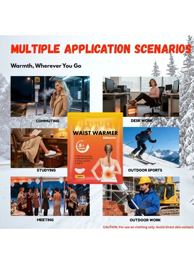 Advanced Waist Warmer Patch with Adhesive | Up to 10 Hours of Air Activated Heat Therapy for Lower Back Pain & Muscle Soreness, Disposable Drug-Free Warm Patches for Back & Hips | 10 Pack - Image 4