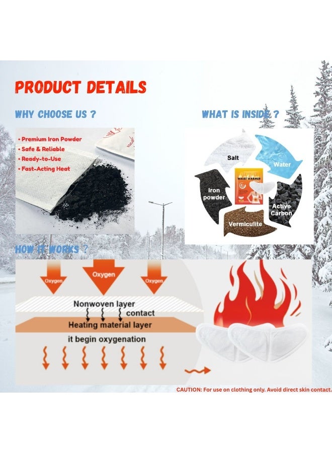 Advanced Waist Warmer Patch with Adhesive | Up to 10 Hours of Air Activated Heat Therapy for Lower Back Pain & Muscle Soreness, Disposable Drug-Free Warm Patches for Back & Hips | 10 Pack - Image 5