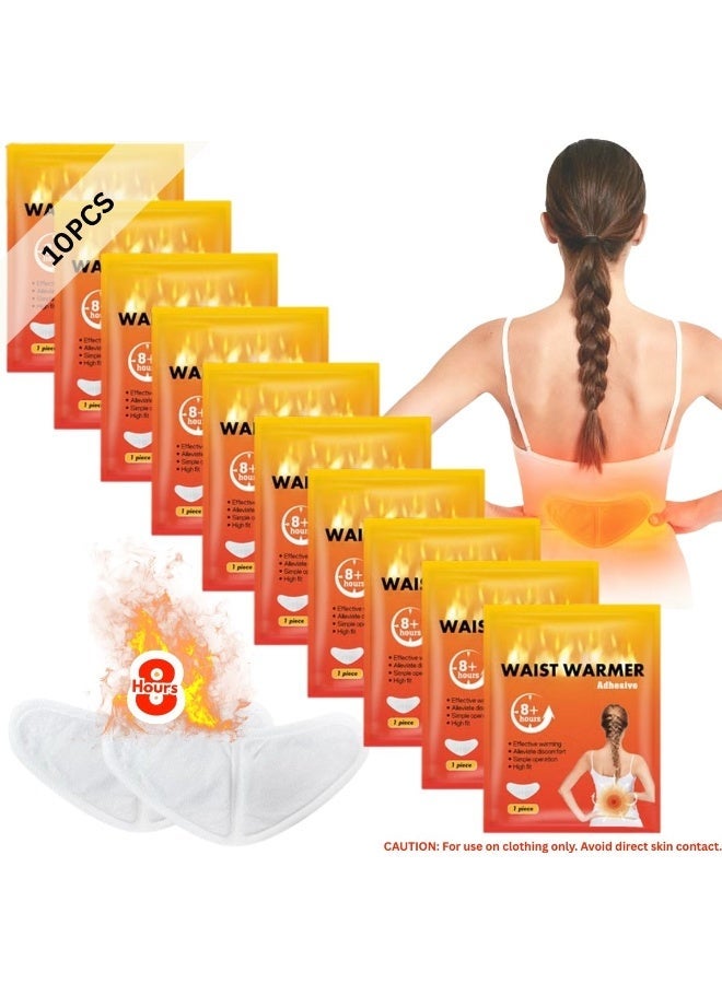 Advanced Waist Warmer Patch with Adhesive | Up to 10 Hours of Air Activated Heat Therapy for Lower Back Pain & Muscle Soreness, Disposable Drug-Free Warm Patches for Back & Hips | 10 Pack - Image 1