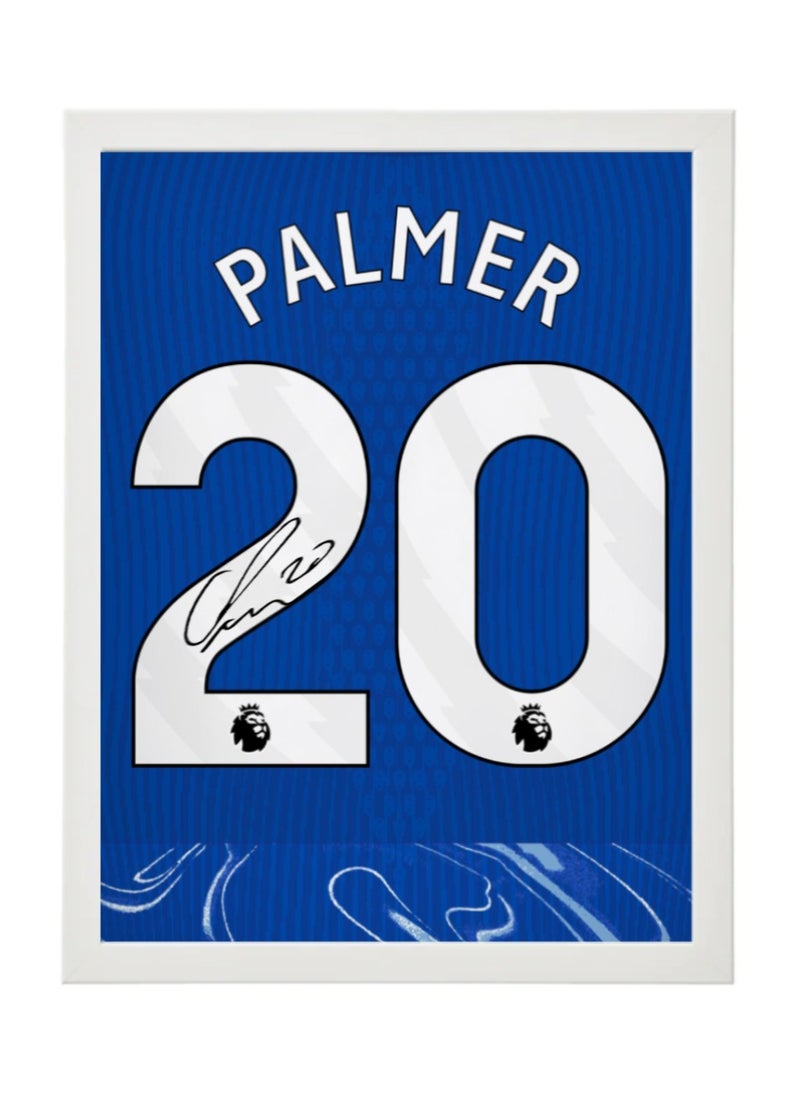 Boomah Accessories Cole Palmer Chelsea Shirt Autographed Framed Poster 30x40cm - Football Memorabilia, Soccer Collectible, Gift for Fans 
