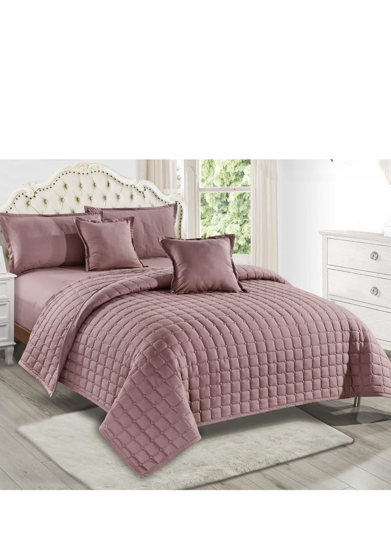 Summer single and a half bed sheet, plain, compressed, consisting of 4 pieces, to give you a refreshing summer, size 170*210 cm