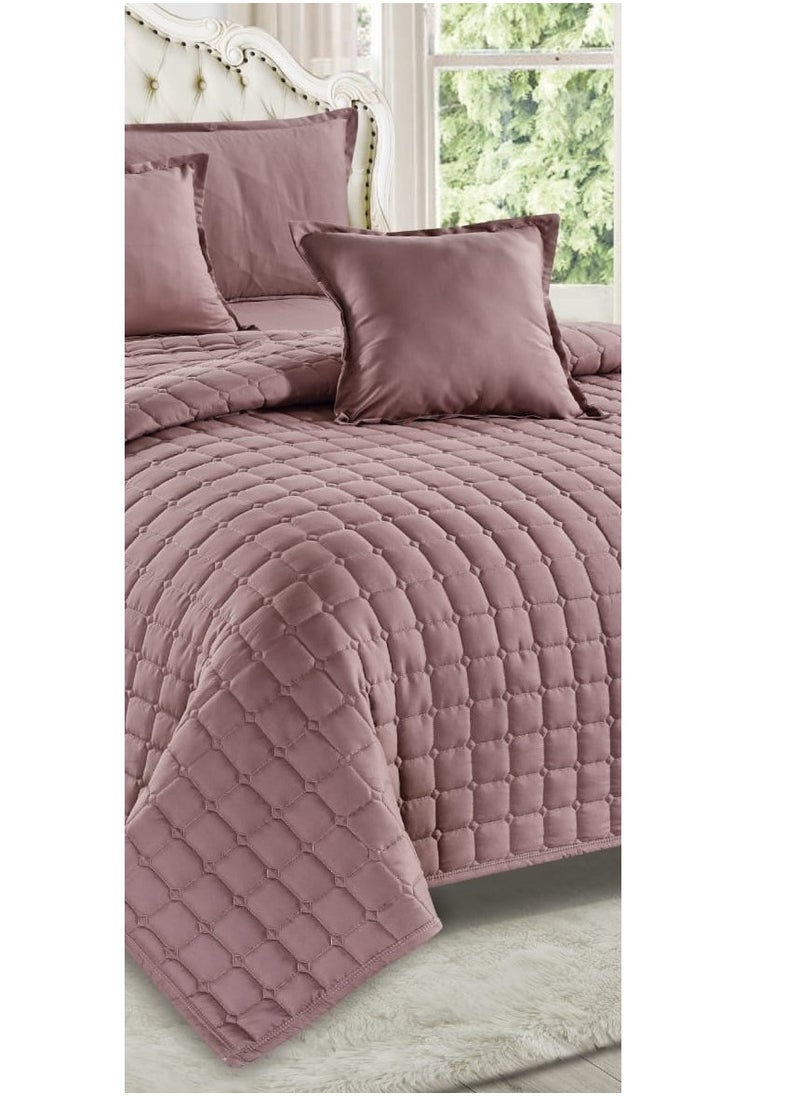 Summer single and a half bed sheet, plain, compressed, consisting of 4 pieces, to give you a refreshing summer, size 170*210 cm