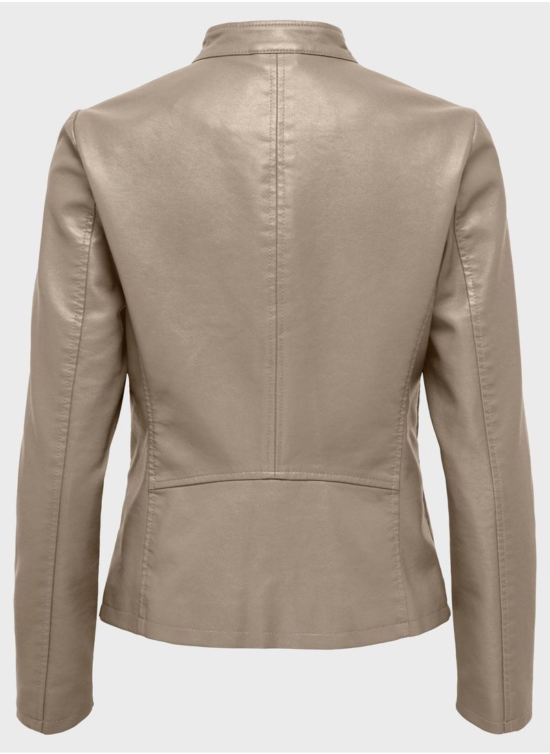 ONLY - Pu Pocket Detail Jacket - Image 1