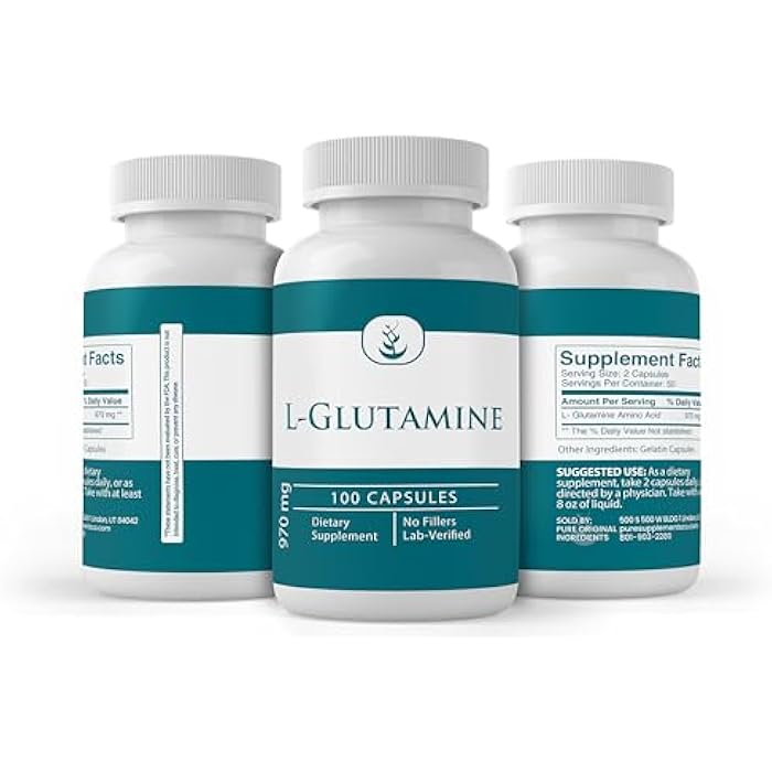 Pure Original Ingredients L-Glutamine Naturally Sourced Amino Acid, Non-GMO & Gluten-Free (100 Capsules) - Image 4