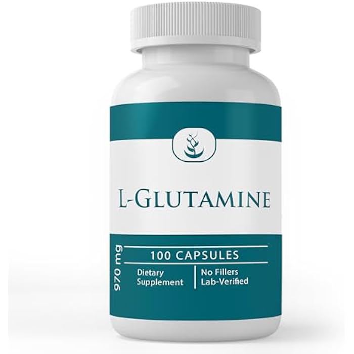 Pure Original Ingredients L-Glutamine Naturally Sourced Amino Acid, Non-GMO & Gluten-Free (100 Capsules) - Image 1