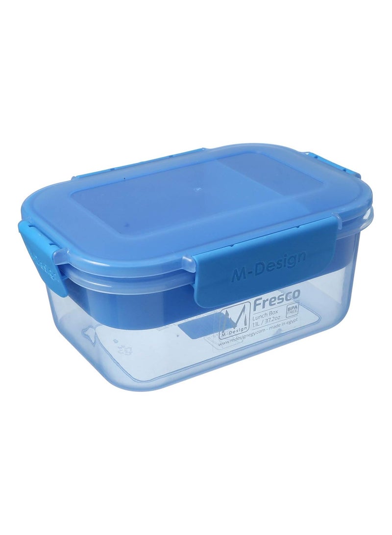 أم-ديزاين لانش بوكس - حافظة طعام من ام ديزاين سعة 1.1 لتر - أزرق - Image 1
