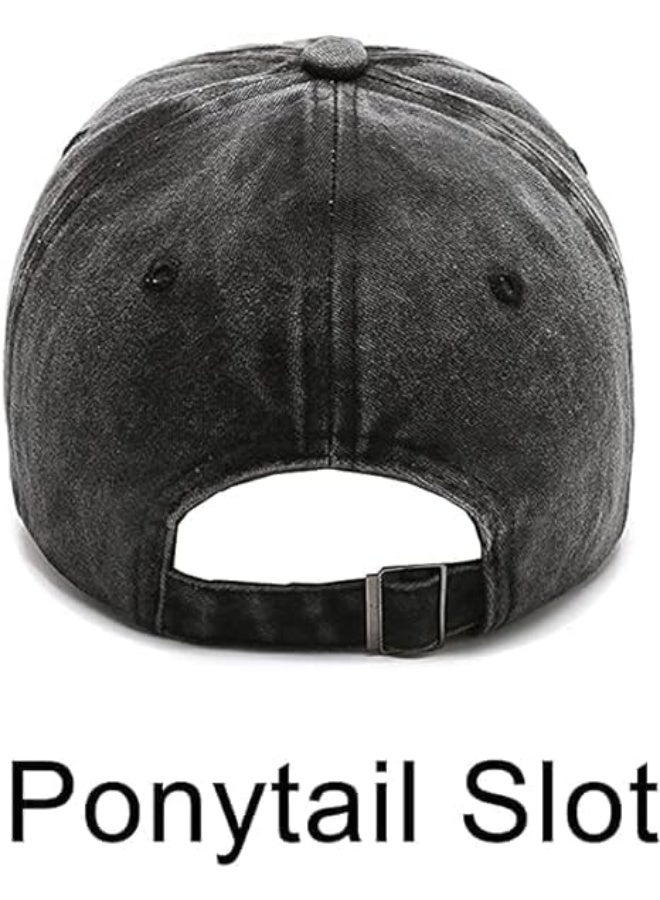 2 Pcs Unisex Baseball Cap, Cotton Vintage Washed Distressed Baseball Cap, Low Profile Unstructured Baseball Hat, Adjustable Dad Golf Hat for Men Women - Image 5