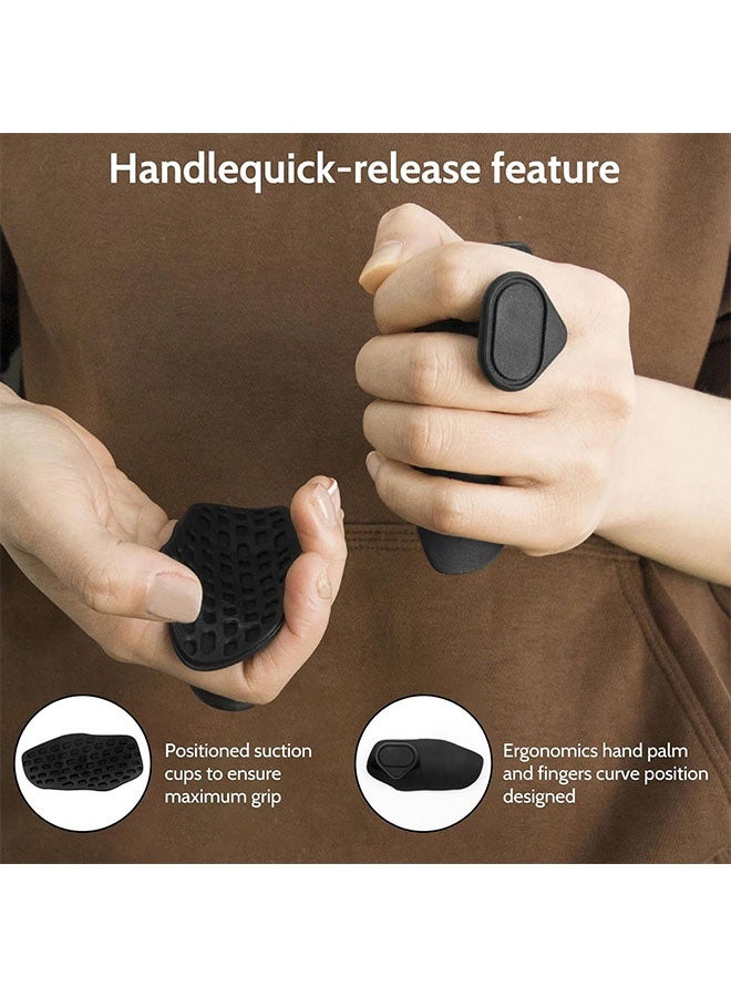 2Pairs Anti-Slip Workout Grips Ergonomic Rubber Hand Protector Gloves for Weight Lifting, Pull-Ups, Gym Training and Exercise, for Men and Women - Image 2