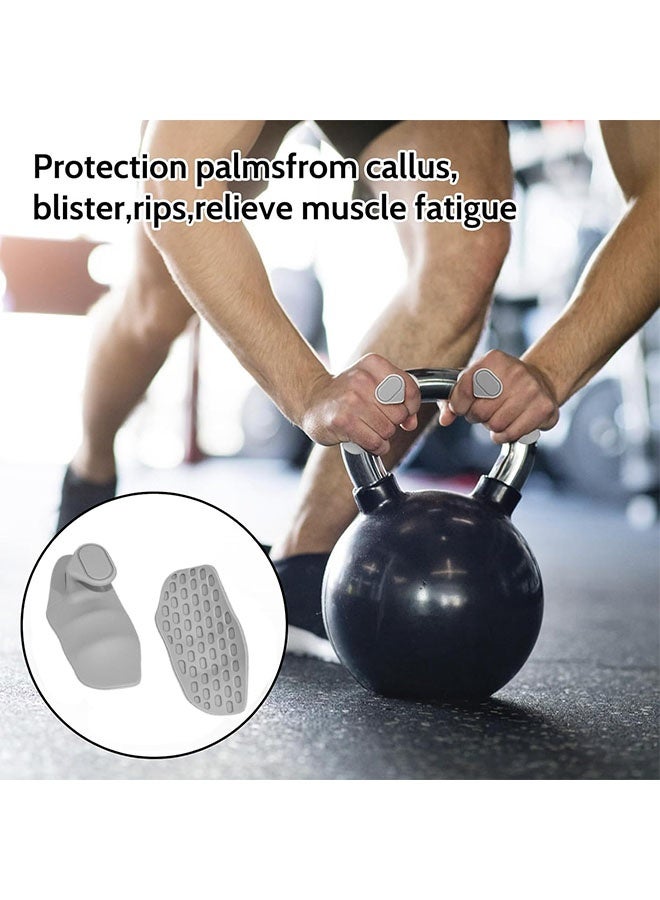 2Pairs Anti-Slip Workout Grips Ergonomic Rubber Hand Protector Gloves for Weight Lifting, Pull-Ups, Gym Training and Exercise, for Men and Women - Image 3