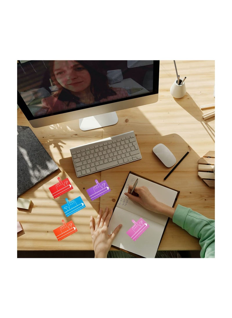 Colorful Kids Finger Spacers with Guided Reading Strips, 24-Piece Handwriting Tool for Improved Reading and Writing, Ideal for Home School and Classroom Use, Available in 8 Vibrant Colors.