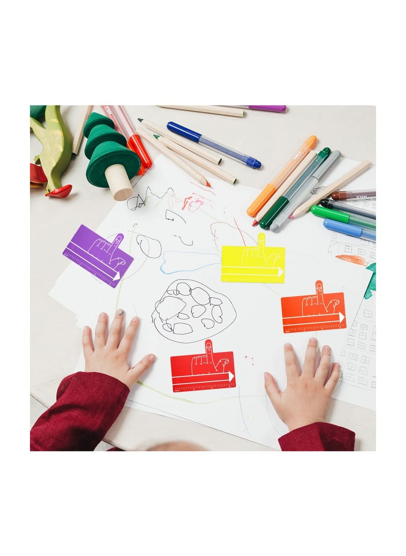 Colorful Kids Finger Spacers with Guided Reading Strips, 24-Piece Handwriting Tool for Improved Reading and Writing, Ideal for Home School and Classroom Use, Available in 8 Vibrant Colors.