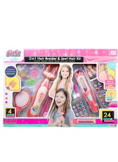Girls Creator 2 In 1 Hair Braider And Jewl Hair Kit - MKB-378