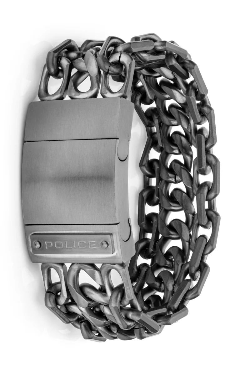 بوليس Chainmail Matte Grey Chain Bracelet for Men S