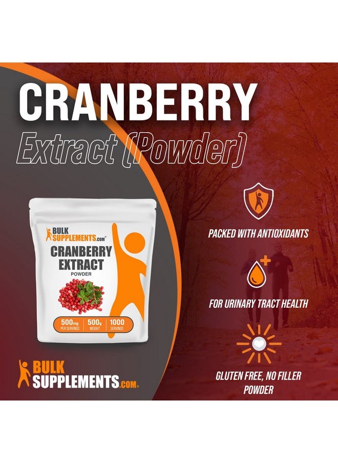 BulkSupplements Cranberry Extract Powder Cranberry Supplements Urinary Tract Health Gluten Free 500Mg Per Serving 1000 Servings (500 Grams 1.1 Lbs)  - Image 3