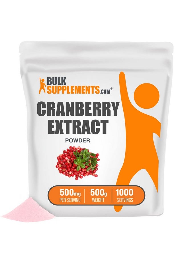 BulkSupplements Cranberry Extract Powder Cranberry Supplements Urinary Tract Health Gluten Free 500Mg Per Serving 1000 Servings (500 Grams 1.1 Lbs)  - Image 1