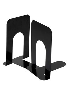 Y&D Bookend Metal Bookends File Organizer, Desktop Storage Book Rack Bookshelf, End Heavy Duty Library School Office Study 2 pair, Smooth Round Edge Simple Style  - Image 3