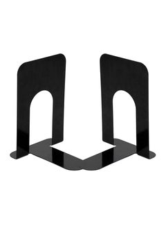 Y&D Bookend Metal Bookends File Organizer, Desktop Storage Book Rack Bookshelf, End Heavy Duty Library School Office Study 2 pair, Smooth Round Edge Simple Style  - Image 2