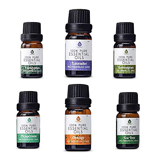 Pursonic Essential Oils Set - Top 6 Aromatherapy Blends Gift Set - 10ml 100% Pure Essential Oils for Diffusers, Home, Massage, & Bath (Eucalyptus,Lavender,Lemongrass,Orange,Peppermint,Tea Tree) - Image 2
