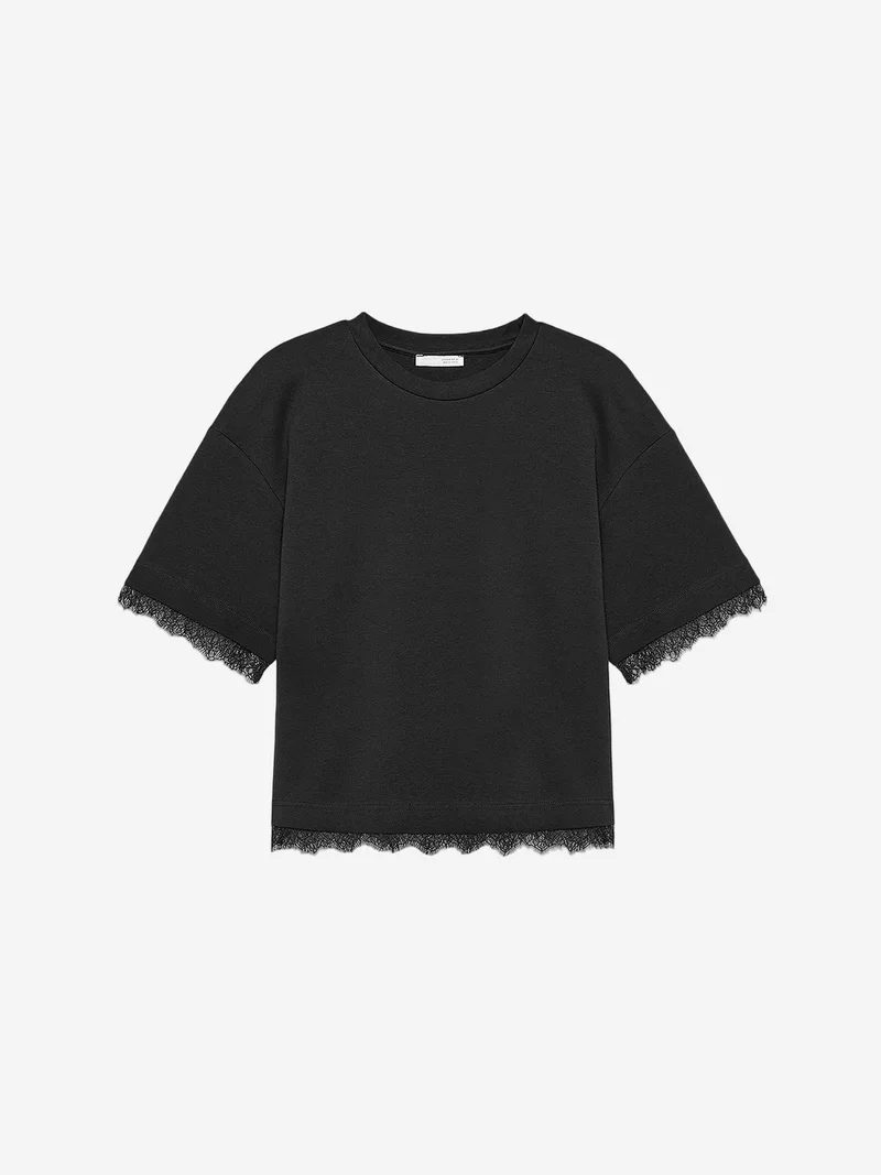 Dilvin DILVIN Women's Cotton Elastane Crew Neck T-Shirt