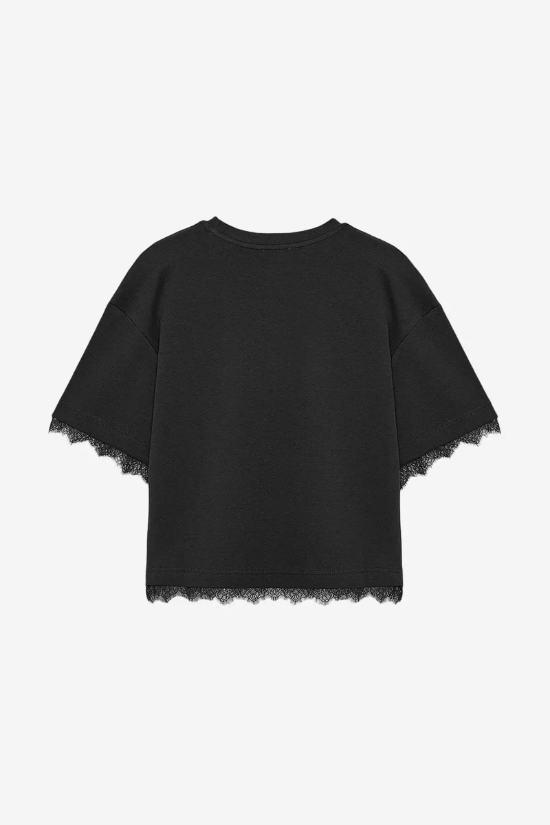 Dilvin Black DILVIN Women's Cotton Elastane Crew Neck T-Shirt for Women | Best Price UAE