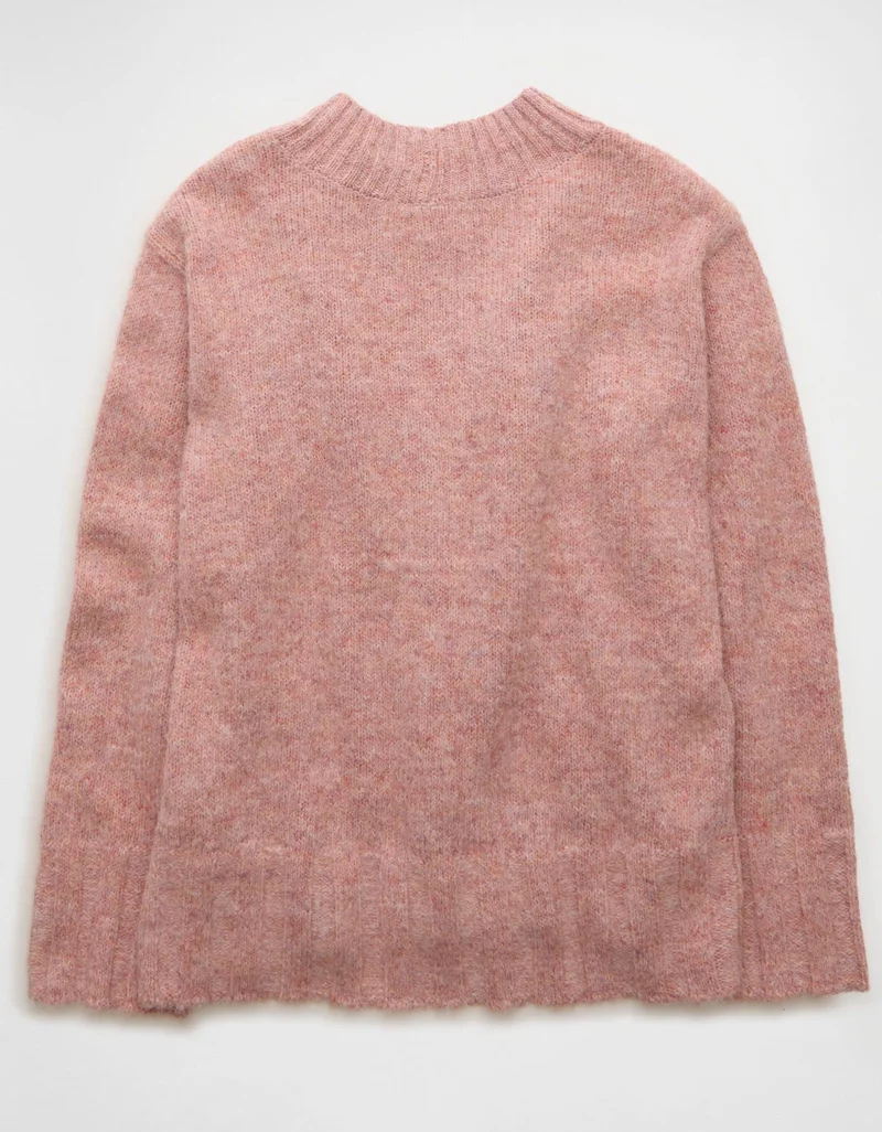 American Eagle  AE Oversized Faux Mohair Wide Cuff Sweater for Women | Best Price UAE