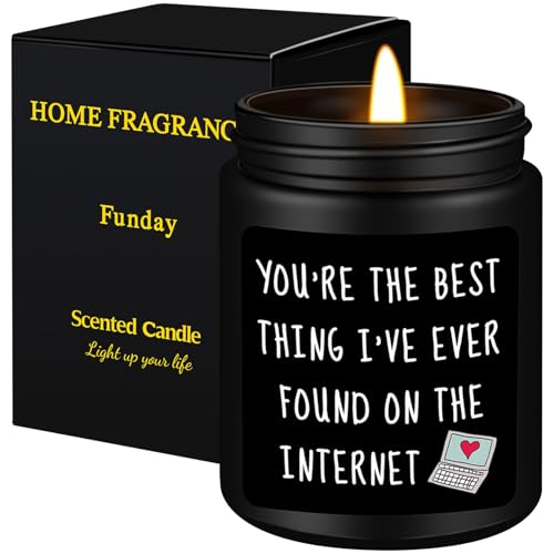 Homsolver Anniversary Birthday Christmas Stocking Stuffers Gifts for Boyfriend, Funny Christmas Valentines Romantic Gifts for Him, Men, Boyfriend, Husband, Black Cedar Juniper Sandalwood Candle - Image 1