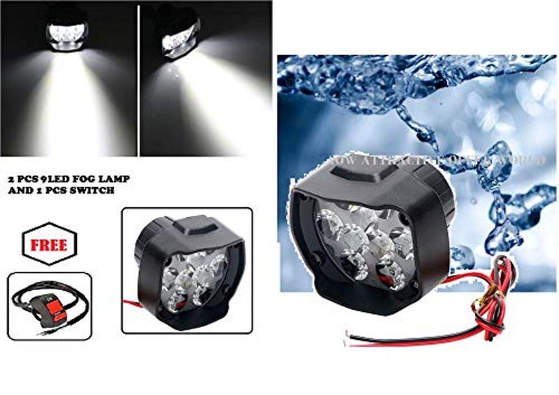 AOWBIKES LED Fog Light White Spot Beam Driving Lamp (18W AOWbikesck of 2) with Switch for Bullet Classic 350 - Image 3