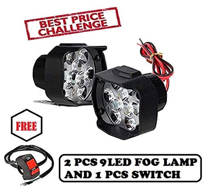 AOWBIKES LED Fog Light White Spot Beam Driving Lamp (18W AOWbikesck of 2) with Switch for Bullet Classic 350 - Image 2
