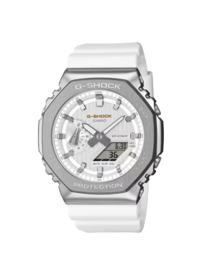 Casio G-Shock GM-2110SH-7ADR Limited Edition 2025 – Stargaze Collection Inspired by Starry Skies & Falling Stars, Silver Metal Bezel, Shock Resistant, 200M Water Resistant, Super Illuminator, Resin Band – Casio Men’s Watch GM-2110SH-7ADR