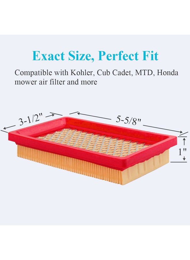 HOODELL 4 Pack 951-10298 Air Filter + Pre Cleaner for MTD Cub Cadet SC100 951-14632 Kohler 14 083 01-S Push Lawn Mower and More - Image 5