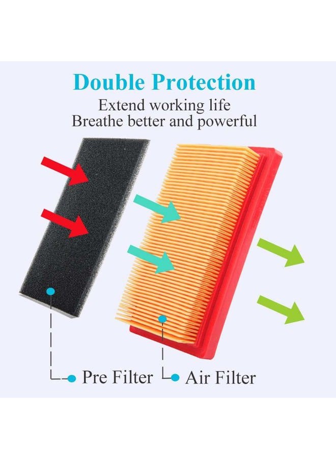 HOODELL 4 Pack 951-10298 Air Filter + Pre Cleaner for MTD Cub Cadet SC100 951-14632 Kohler 14 083 01-S Push Lawn Mower and More - Image 2