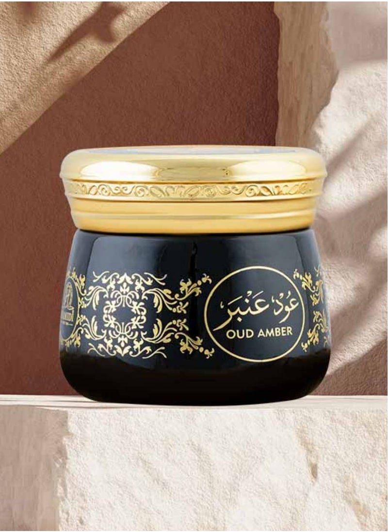 Hamidi Amber Muattar 100% Pure Oriental Oud Bakhoor 40 Grams Long Lasting Smoke-Free Aroma Refreshing Beauty of Nature