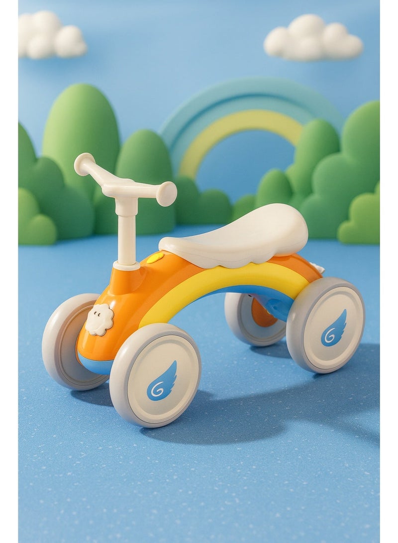 Zaprus Ride On Car for Kids with LED Lights & Music – Baby Push Car Toy for Toddlers Age 1–2 Years, Safe Indoor Ride-On, Perfect Gift for Boys & Girls - Image 4