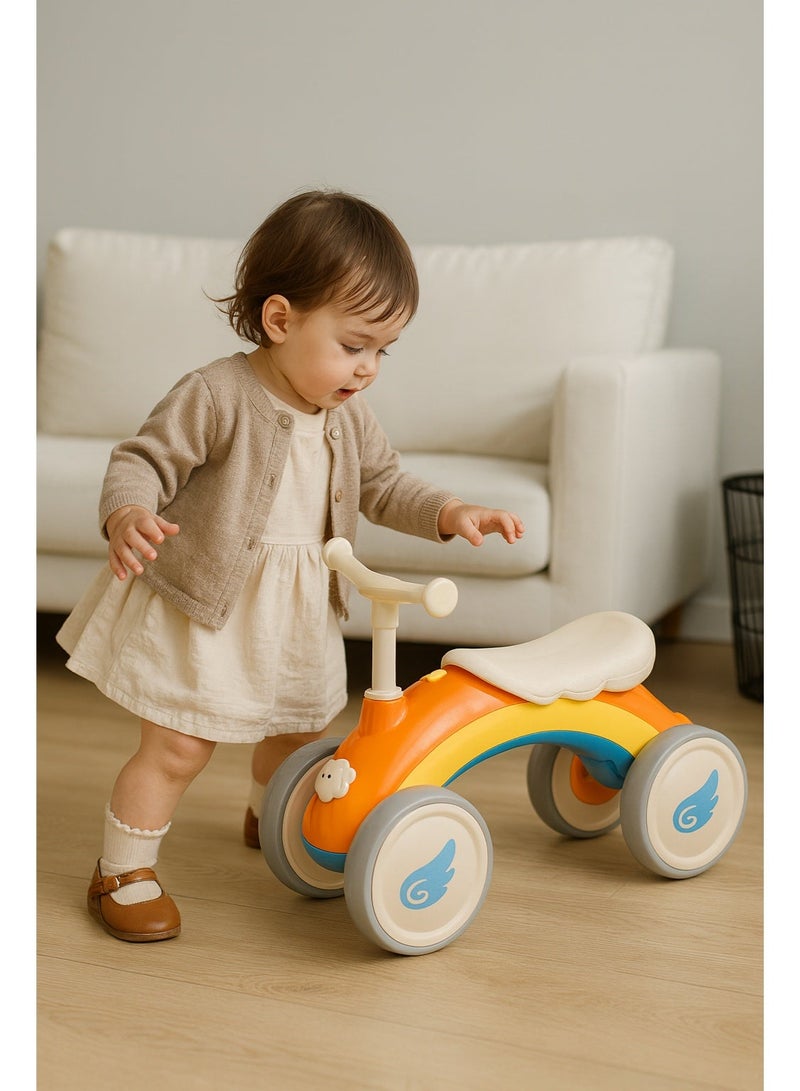 Zaprus Ride On Car for Kids with LED Lights & Music – Baby Push Car Toy for Toddlers Age 1–2 Years, Safe Indoor Ride-On, Perfect Gift for Boys & Girls - Image 5