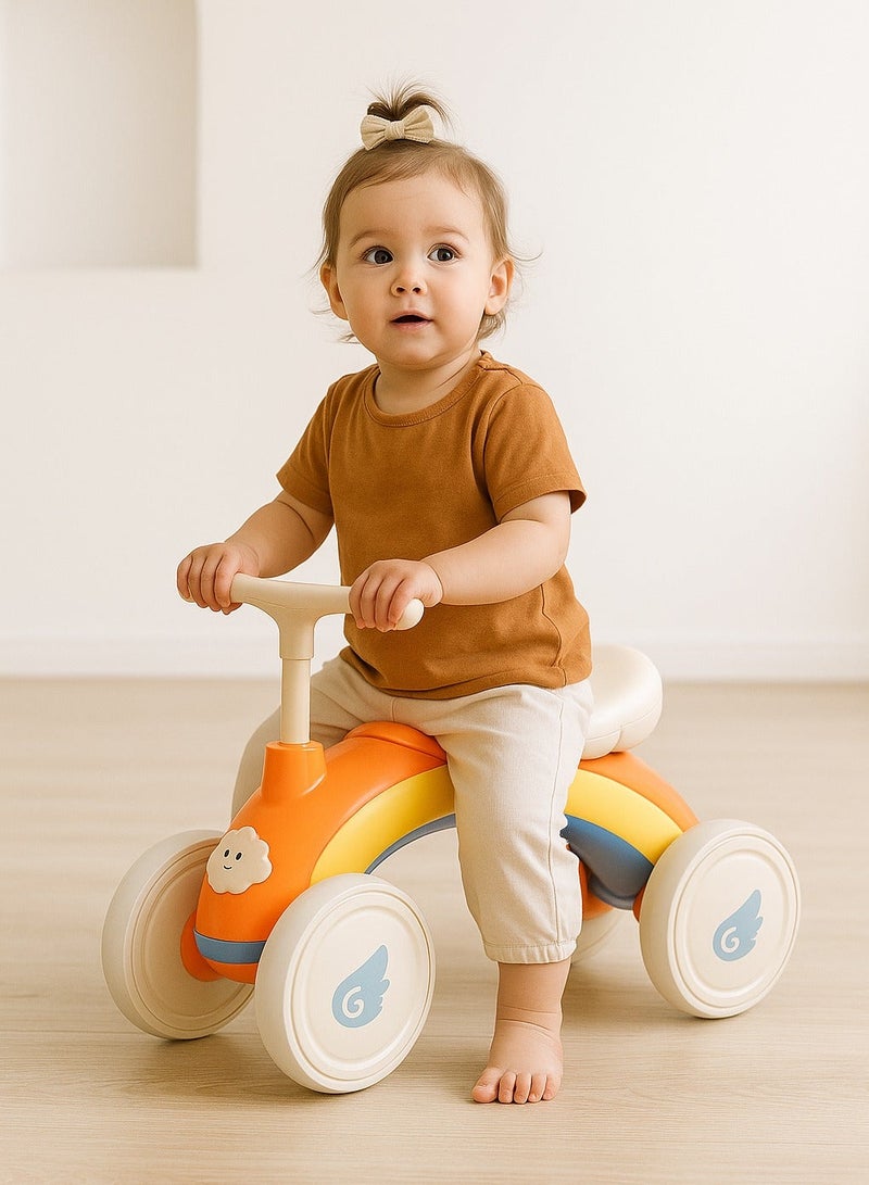 Zaprus Ride On Car for Kids with LED Lights & Music – Baby Push Car Toy for Toddlers Age 1–2 Years, Safe Indoor Ride-On, Perfect Gift for Boys & Girls - Image 2