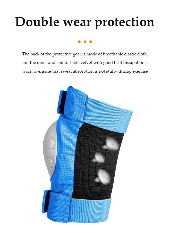 ماركة غير محددة 7-Piece Children's Protective Gear Set, Adjustable Helmet With Wrist And Knee Guards, Suitable For 4-9 Years Old, Children's Bicycle And Skating Protective Gear Set.  - Image 3