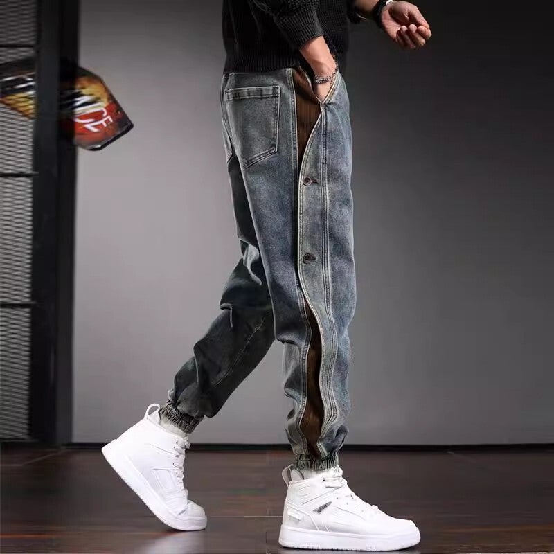 Unisex Classic Denim Jeans Loose Fit Daily Outdoor Wear - Image 2