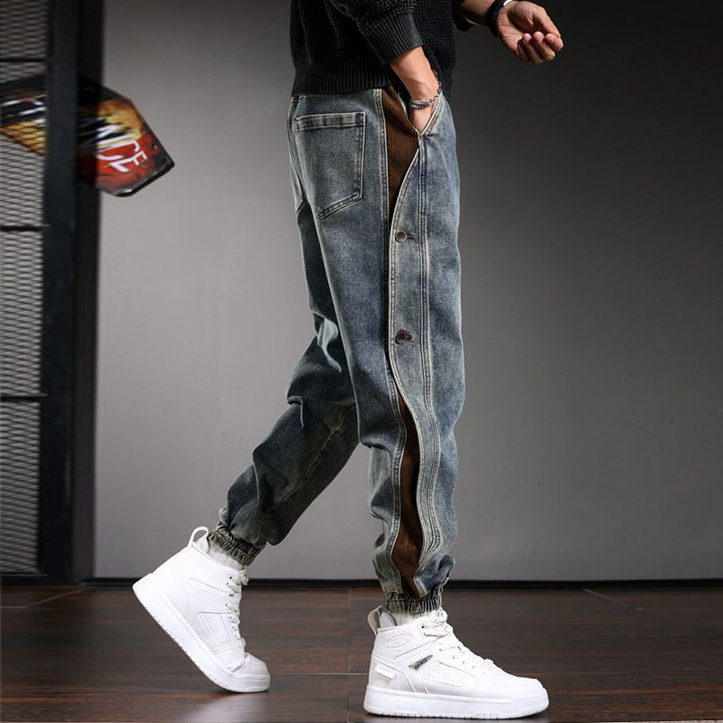 Unisex Classic Denim Jeans Loose Fit Daily Outdoor Wear - Image 1
