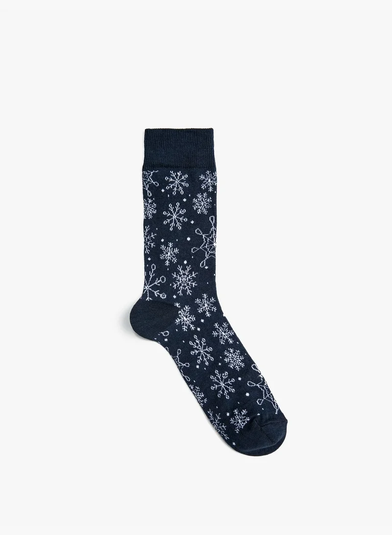 KOTON Christmas Patterned Socket Socks