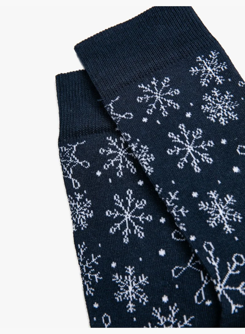 KOTON Christmas Patterned Socket Socks