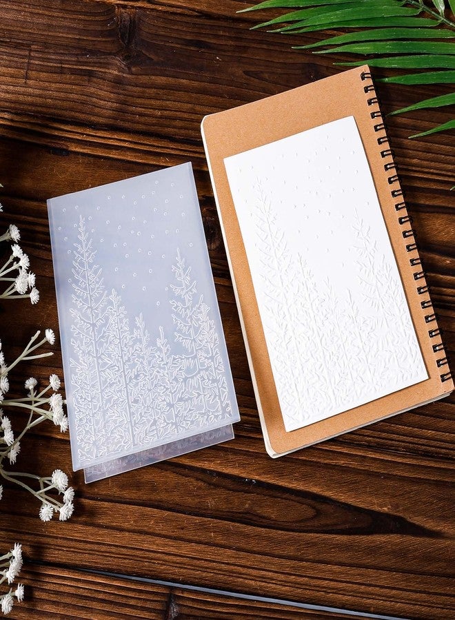 Gosknor 2pcs Embossing Folders, 4.5x6.3 Inch Textured Daisy Flower 3D Tree Woodland Background Plastic Embossing Folders for Card Making Scrapbooking Paper Crafts - Image 5