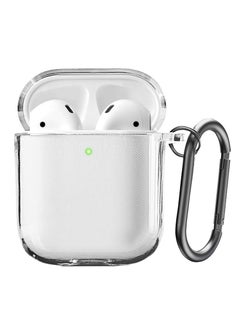 CATANES Shockproof Case For Apple AirPods 1/2 Crystal Clear Shockproof Case Transparent Ultra Slim Cover with Keychain Carabiner  - Image 1