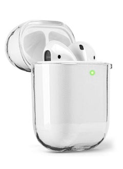 CATANES Shockproof Case For Apple AirPods 1/2 Crystal Clear Shockproof Case Transparent Ultra Slim Cover with Keychain Carabiner  - Image 3