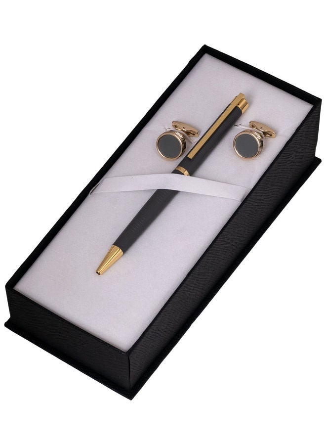 Corato Gold and gray Corato pen and cufflinks set - Image 3