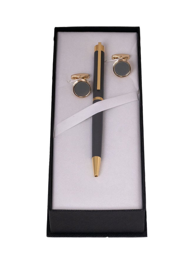 Corato Gold and gray Corato pen and cufflinks set - Image 2