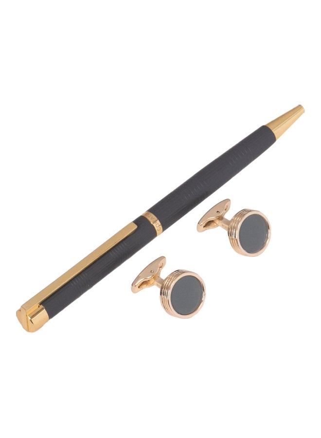 Corato Gold and gray Corato pen and cufflinks set - Image 1