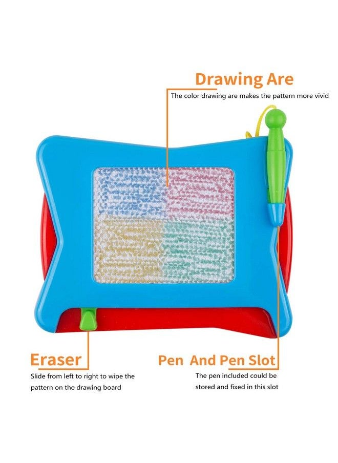 JASNKKONT 16Pc Mini Magnetic Drawing Board 4Colors Travel Size Erasable Doodle Magna Board Toy Small Writing Painting Sketching Pad Educational Learning And Classroom Prizes For Toddler Boy Girl Kids Child  - Image 3