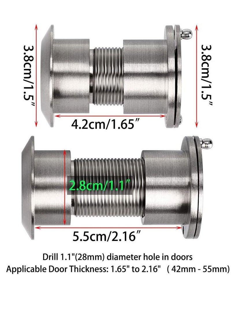 Excefore 220-degree Safety Door Viewer with Heavy Duty Privacy Cover for 1-3/8 to 2-1/6 Doors Antique Sliver  - Image 5