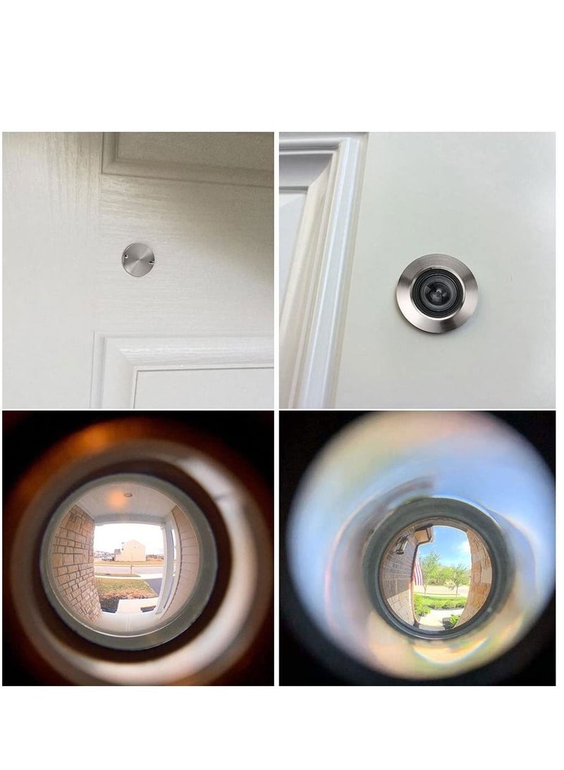Excefore 220-degree Safety Door Viewer with Heavy Duty Privacy Cover for 1-3/8 to 2-1/6 Doors Antique Sliver  - Image 3